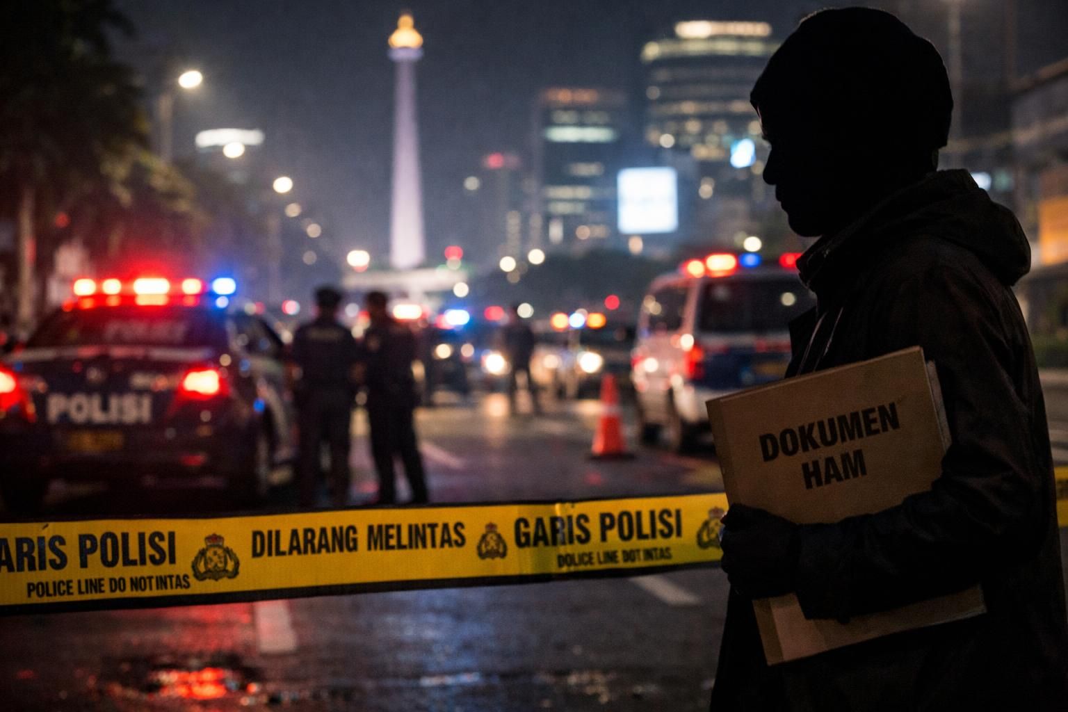 aktivis kontras disiram air keras; sahroni menyatakan teror ini mengancam demokrasi dan kebebasan berpendapat di indonesia.