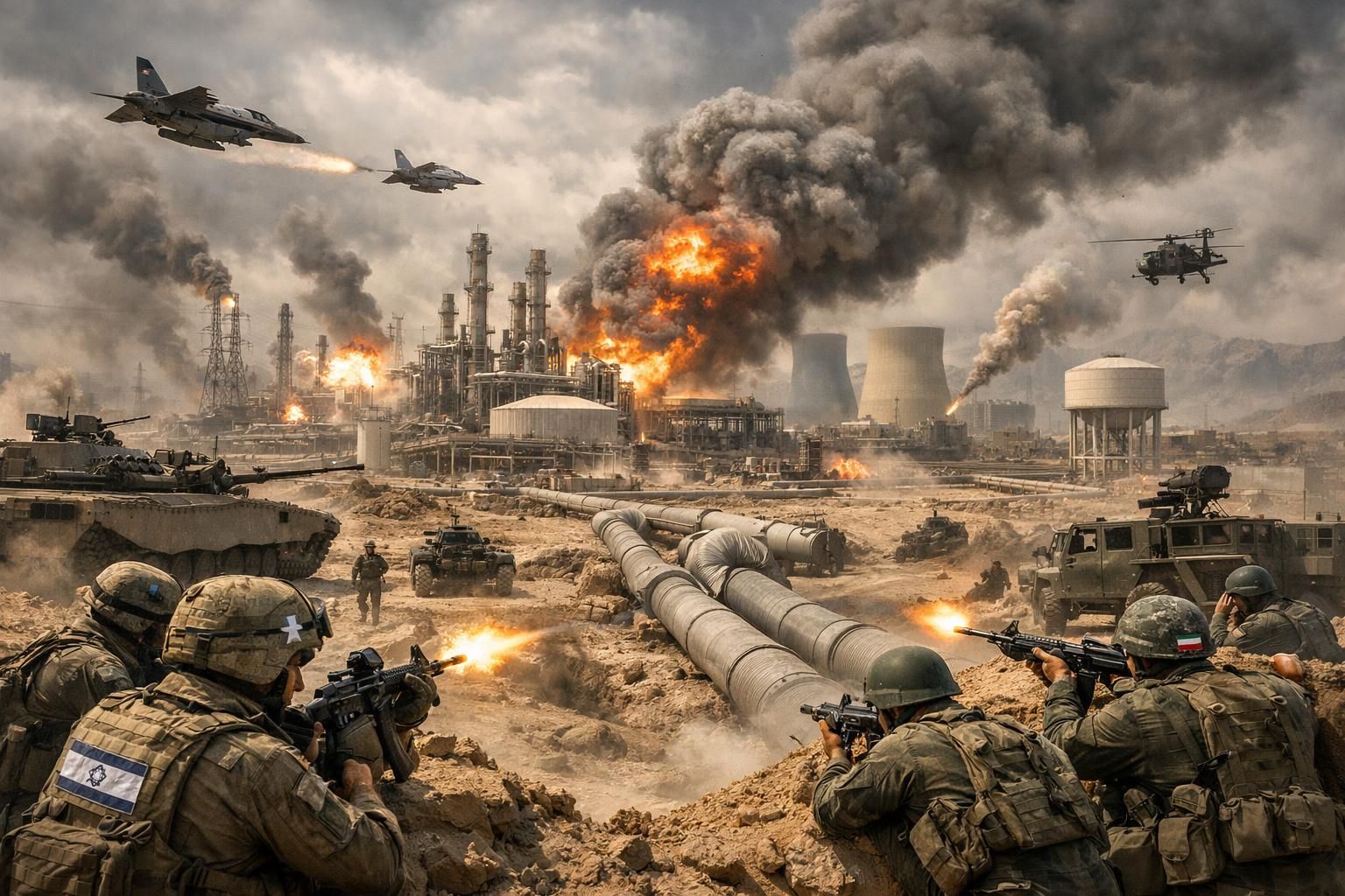 konflik antara as-israel dan iran semakin meluas dengan target utama infrastruktur energi dan air, mengancam stabilitas regional dan pasokan vital.