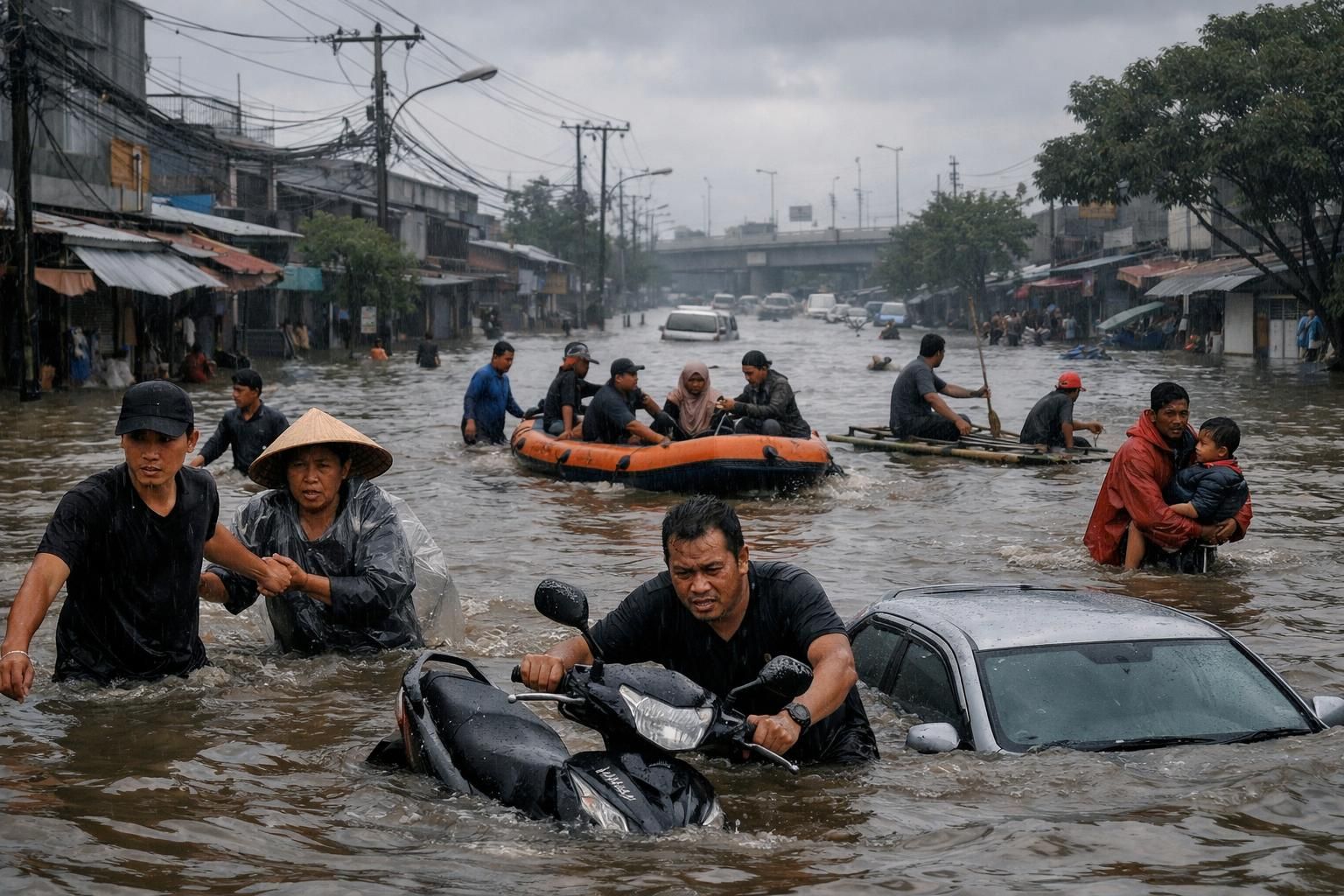 jelajahi dampak banjir parah yang melanda jakarta dan tangerang setelah hujan deras semalaman, serta upaya penanggulangannya bersama cnbc indonesia.