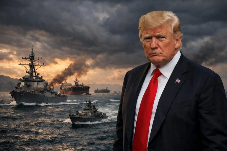 trump memperingatkan akan melancarkan serangan 20 kali lebih dahsyat terhadap iran jika selat hormuz tetap ditutup, meningkatkan ketegangan geopolitik di kawasan.