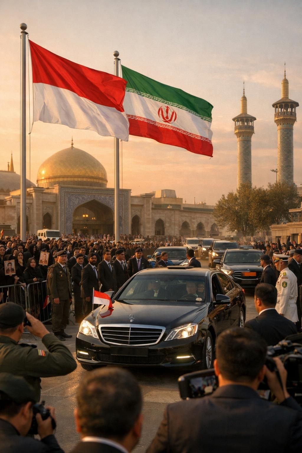 kementerian luar negeri indonesia menanggapi kritik terkait pernyataan dino. menlu dan ketua mpr dijadwalkan hadir dalam pemakaman khamenei, menunjukkan solidaritas diplomatik.