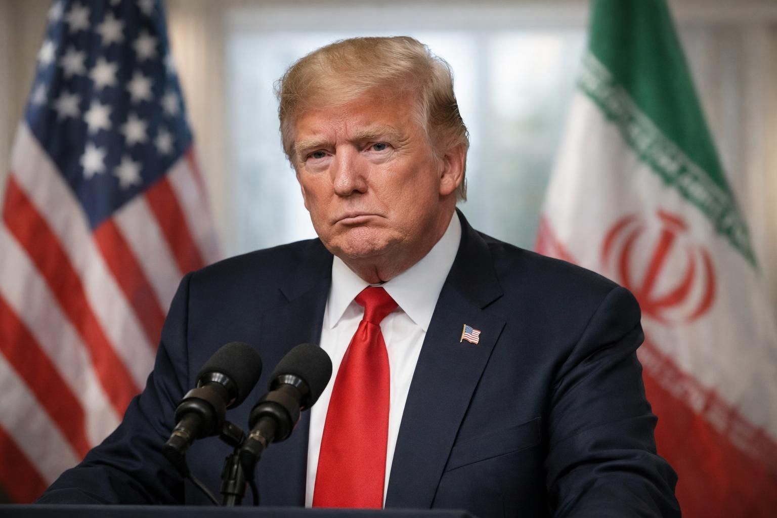 trump ungkap bahwa iran meminta untuk menghentikan serangan dan membantah klaim bahwa persediaan amunisi as menipis.