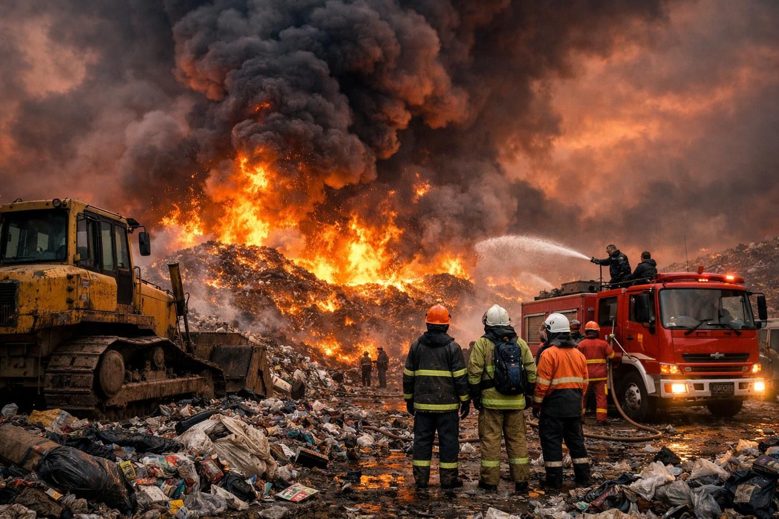 berita terkini tentang kebakaran di tempat pembuangan akhir (tpa) jatiwaringin yang masih terus membara setelah 5 hari, laporkan detiknews terbaru.