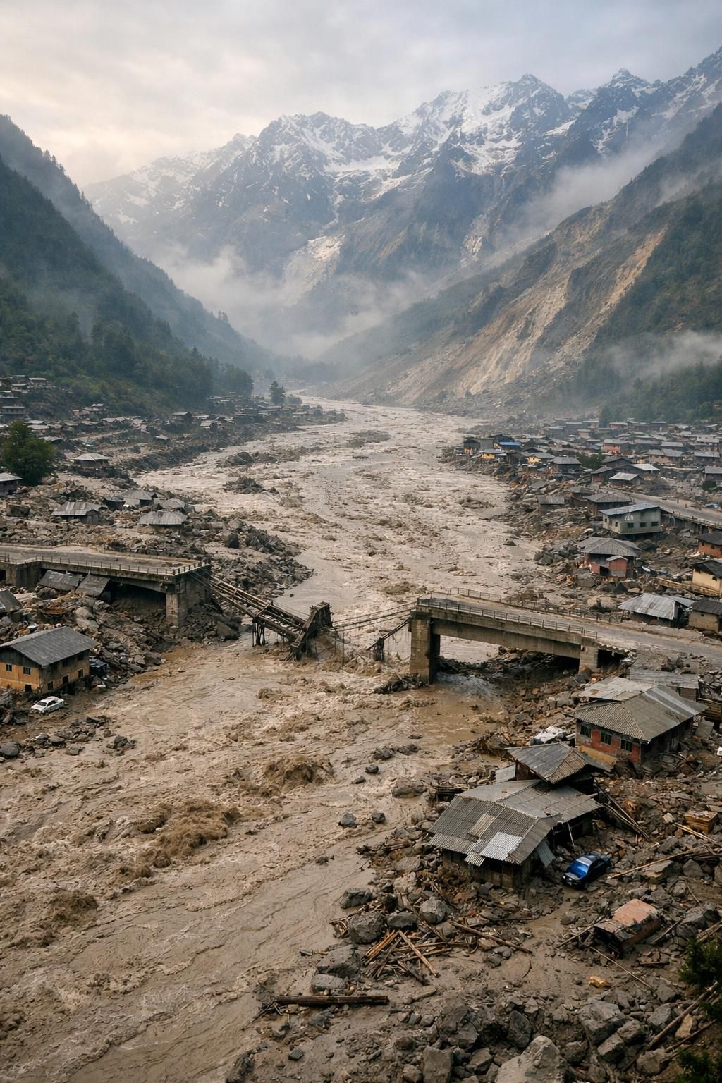 nepal dari ketinggian: menyajikan gambaran visual tentang dampak banjir bandang dan longsor yang melanda nepal, mengungkap kerusakan dan upaya pemulihan.