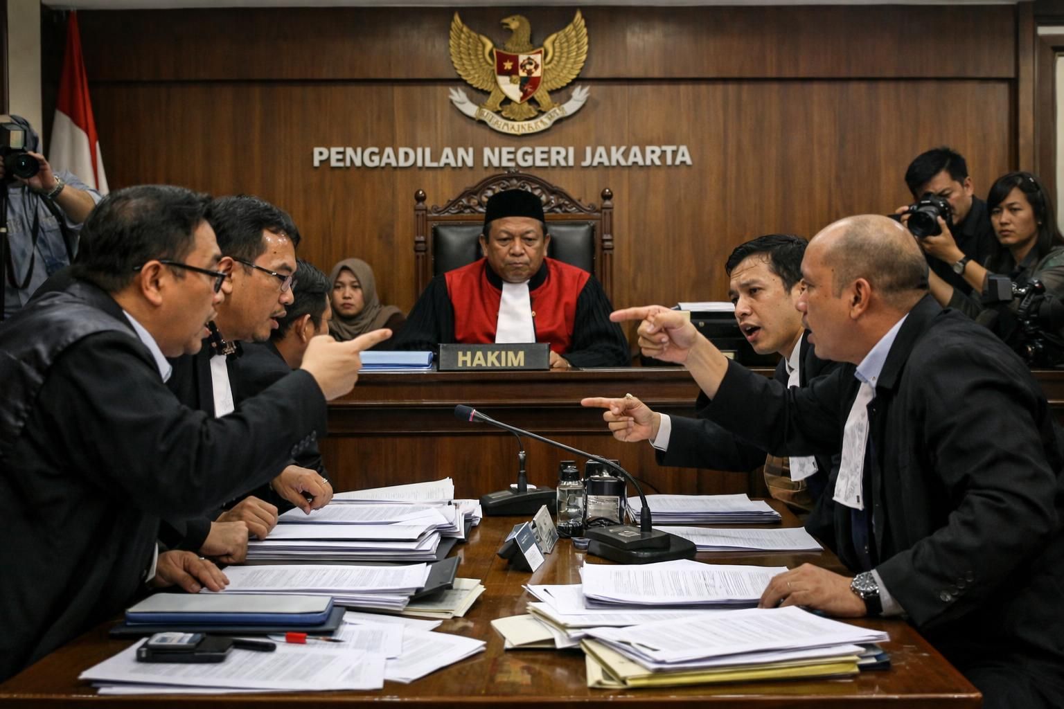 polri bekerja sama dengan kejaksaan agung untuk menolak gugatan febrie dan meminta hakim menunda sidang praperadilan.